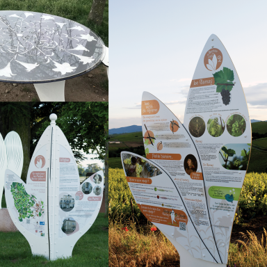 Sentier des Lys à Fleurie - Signalétique, poses pique-nique